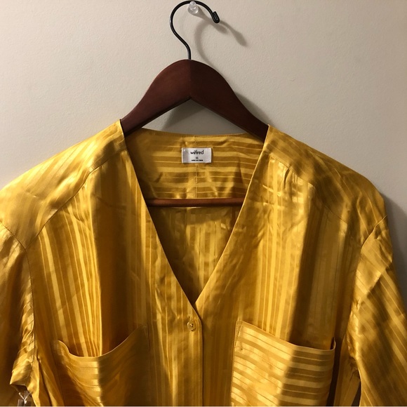WILFRED | Long-sleeve Blouse w/ Waist Tie | Arabian Gold - Picture 4 of 6
